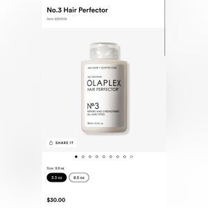 3 bottles of number 3 olaplex
